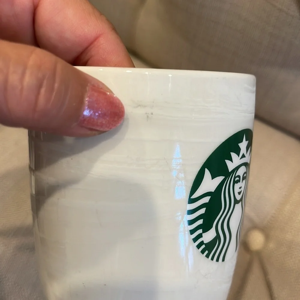 Starbucks 2020 Swirl Textured Ceramic Coffee Mug 12oz Coffee Cup w/ Mermaid Logo
